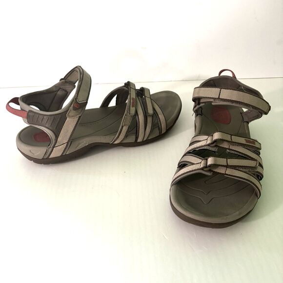 TEVA Tirra Adjustable Sandals Women's Size 11 Tan Gray Hiking Outdoor Trail - Picture 2 of 9